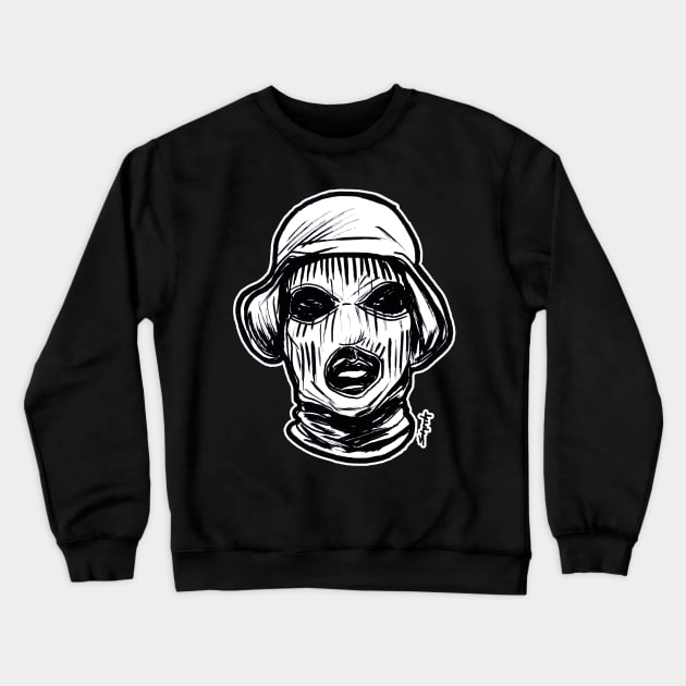 Schoolboy Q Mask Crewneck Sweatshirt by sketchnkustom